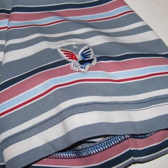 Peter Millar Summer Comfort Mens Medium Short Sleeve Golf Polo Striped - Picture 4 of 9